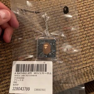 A bathing ape bape space keychain